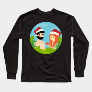 Adam Eve with Santa Long Sleeve T-Shirt